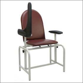 padded blood drawing chair