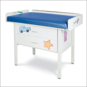 pediatric table with drawers